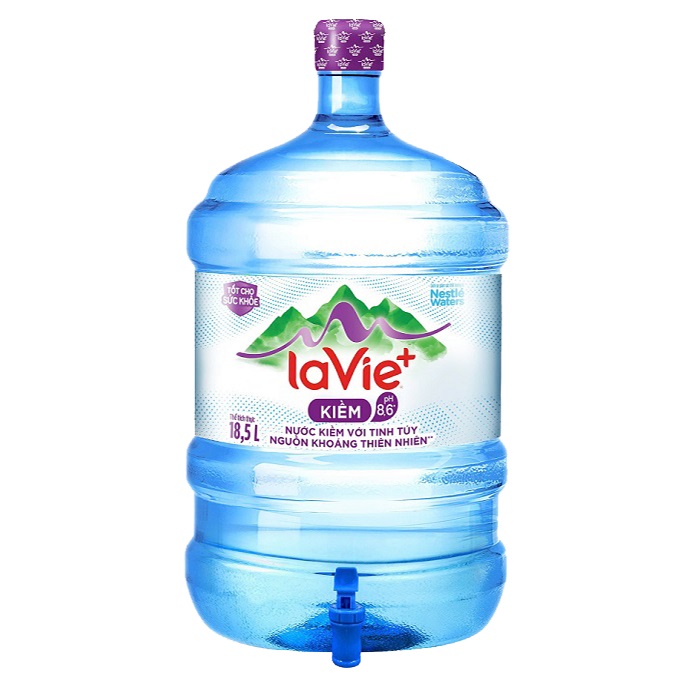 binh-nuoc-lavie-kiem-18_5L Nước LaVie+ Kiềm 18.5L bình có vòi chính hãng